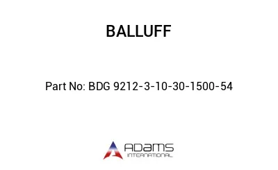 BDG 9212-3-10-30-1500-54									